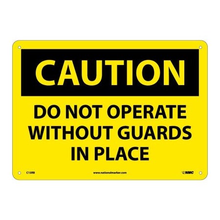 Nmc Safety Signs - Caution Do Not Operate - Rigid Plastic 10"H X 14"W C15RB